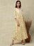 Floral Printed Mirror, Stones & Cutdana Embroidered Mul-Cotton Maxi Dress - Yellow