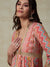 Abstract & Chevron Foil Printed Zari & Dabka Lace Embellished Maxi Dress - Multi