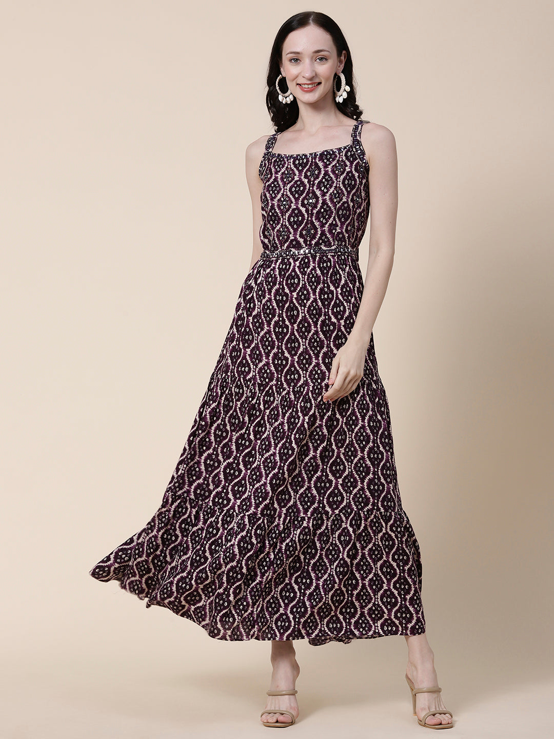 Buy Shae By SASSAFRAS Brocade Floral Print Anarkali Ethnic Dress - Ethnic  Dresses for Women 20658744 | Myntra