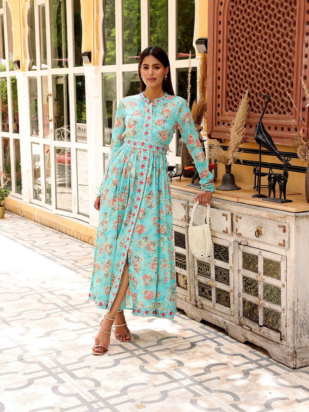 Dresses Cotton Ki Long Frock Maxi Ki Design Leheriya Printed Hand