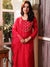Solid Gotapatti Hand Embroidered Kurta with Pants & Embroidered Dupatta - Magenta