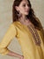 Solid Resham, Cutdana & Pearl Embroidered Kurta - Yellow