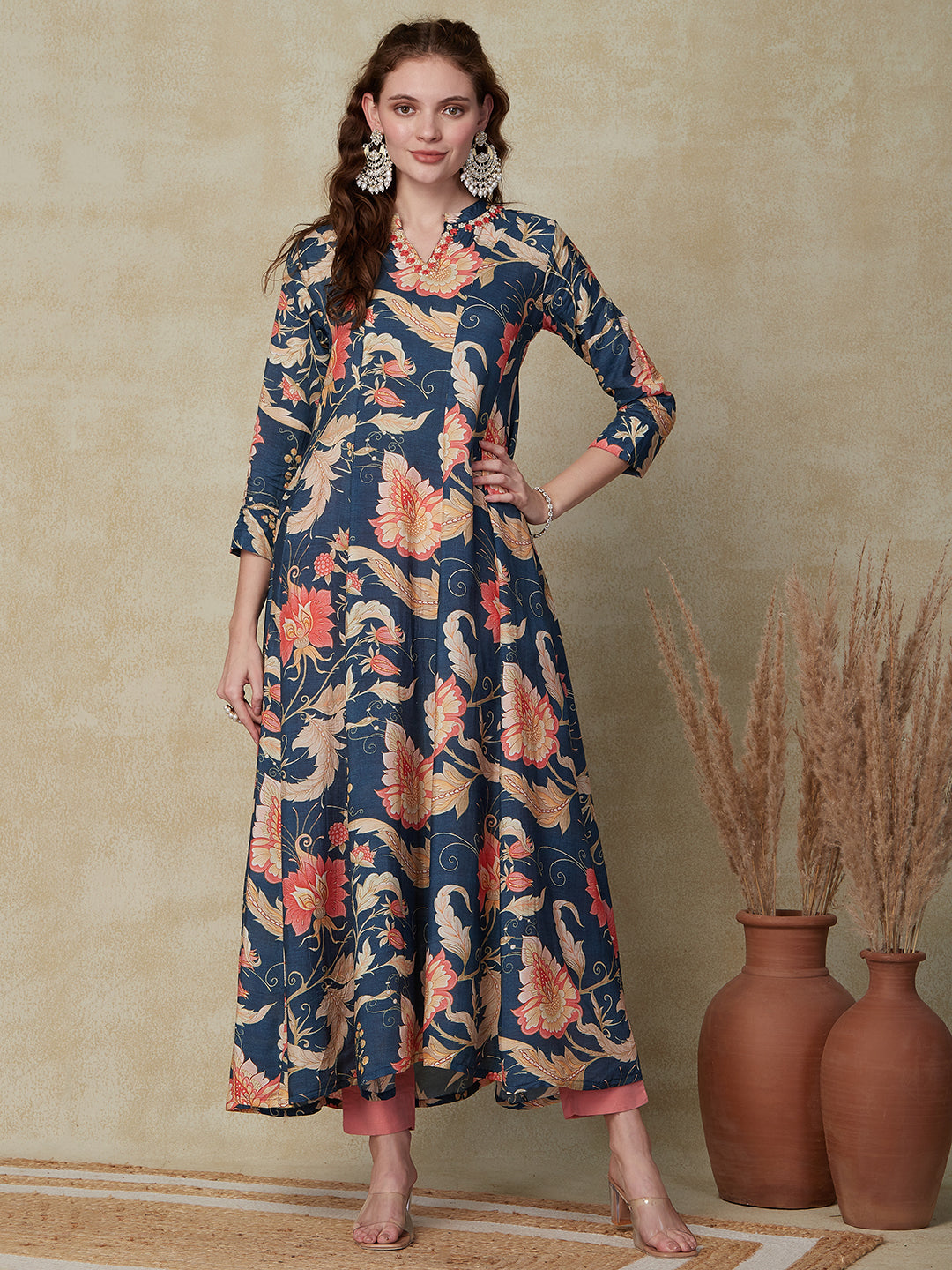 Dresses | Anarkali Indo Western Style Slit Kurti | Freeup