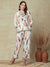 Floral Printed Kurti with Pants Indo-Western Co-ord Set - White & Multi