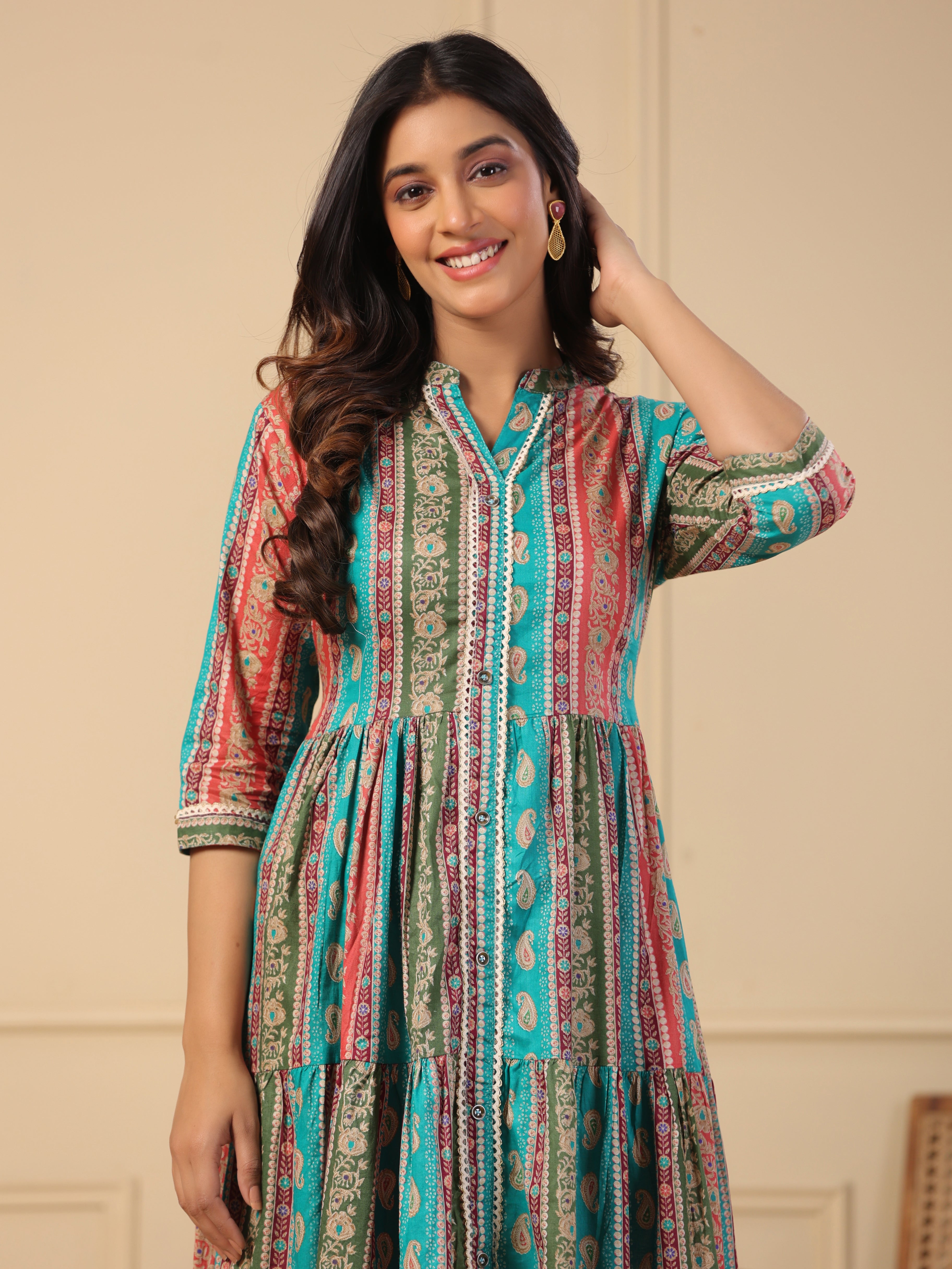 Indo western kurti on sale pattern