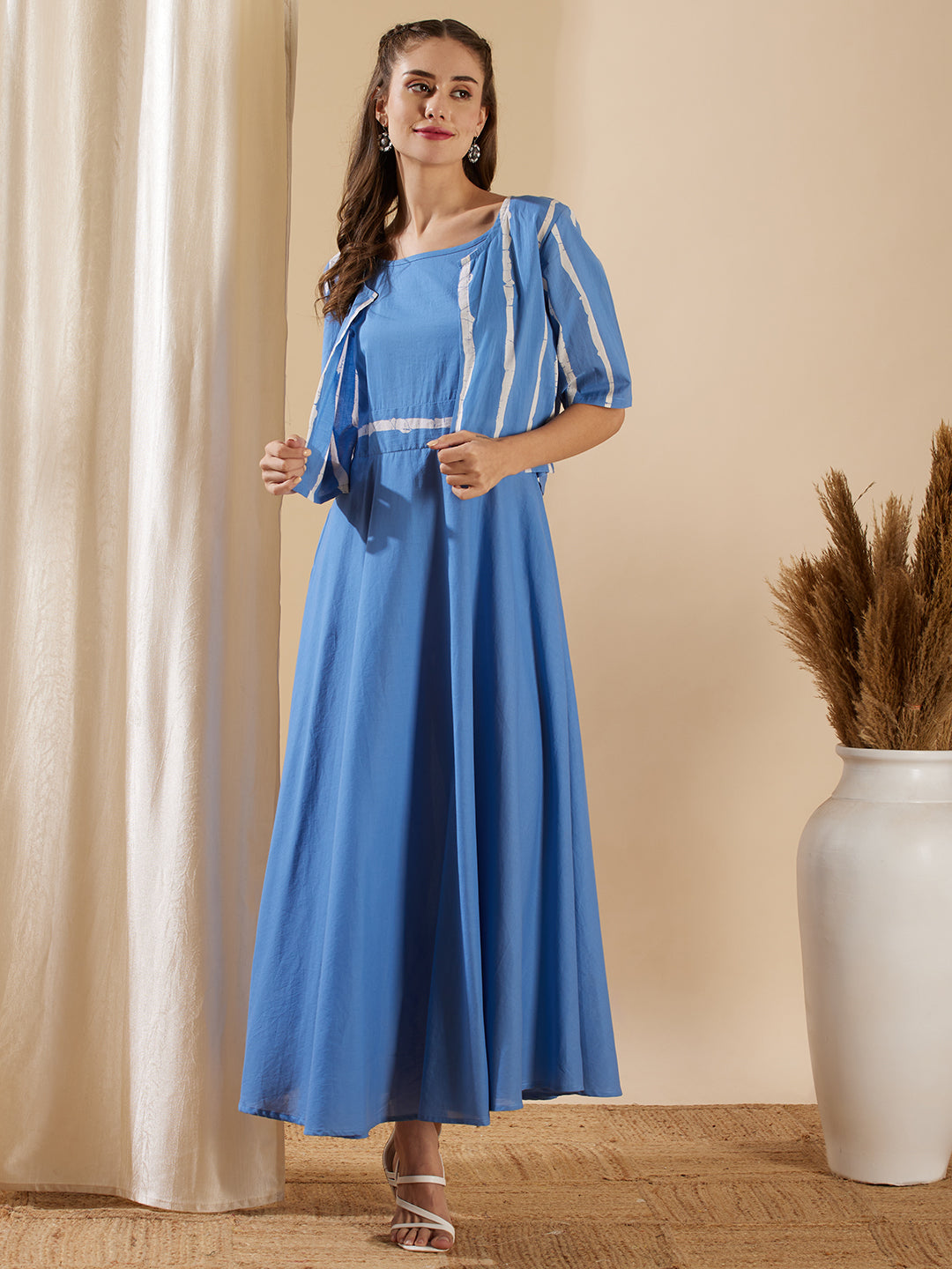 Maxi dress with short jacket hotsell