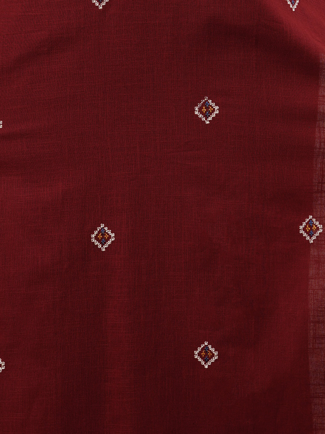 Solid Ethnic Embroidered Straight Kurta with Pant - Maroon