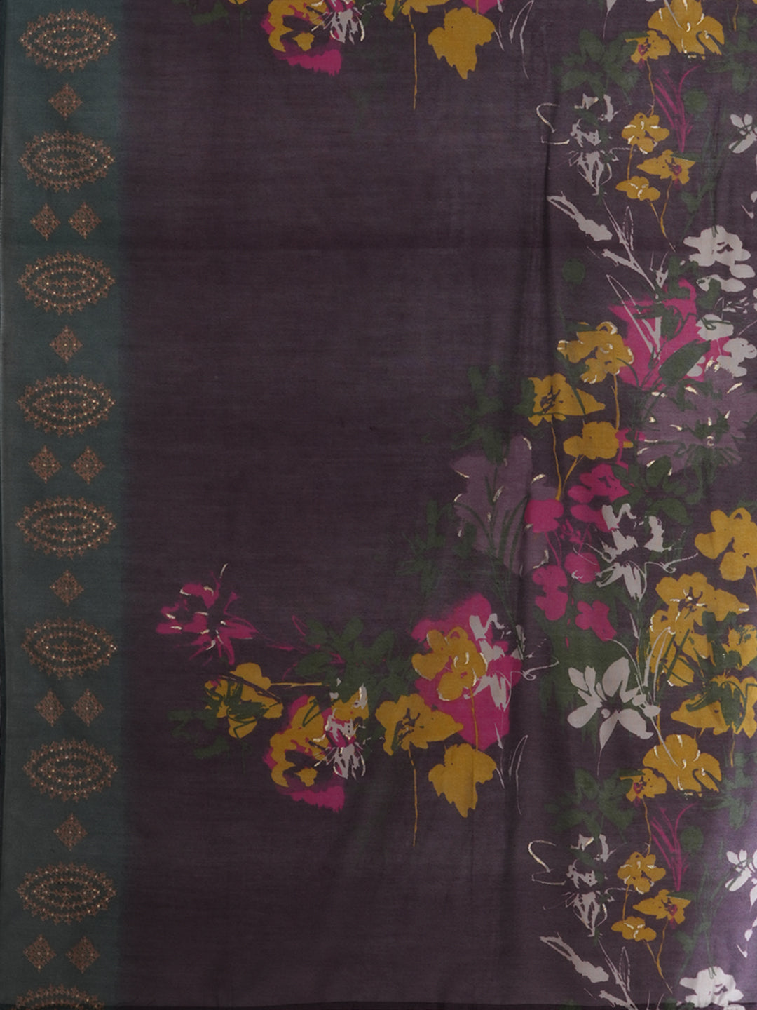 Ethnic Floral Printed & Embroidered Straight Fit Kurta with Pant and Dupatta - Green