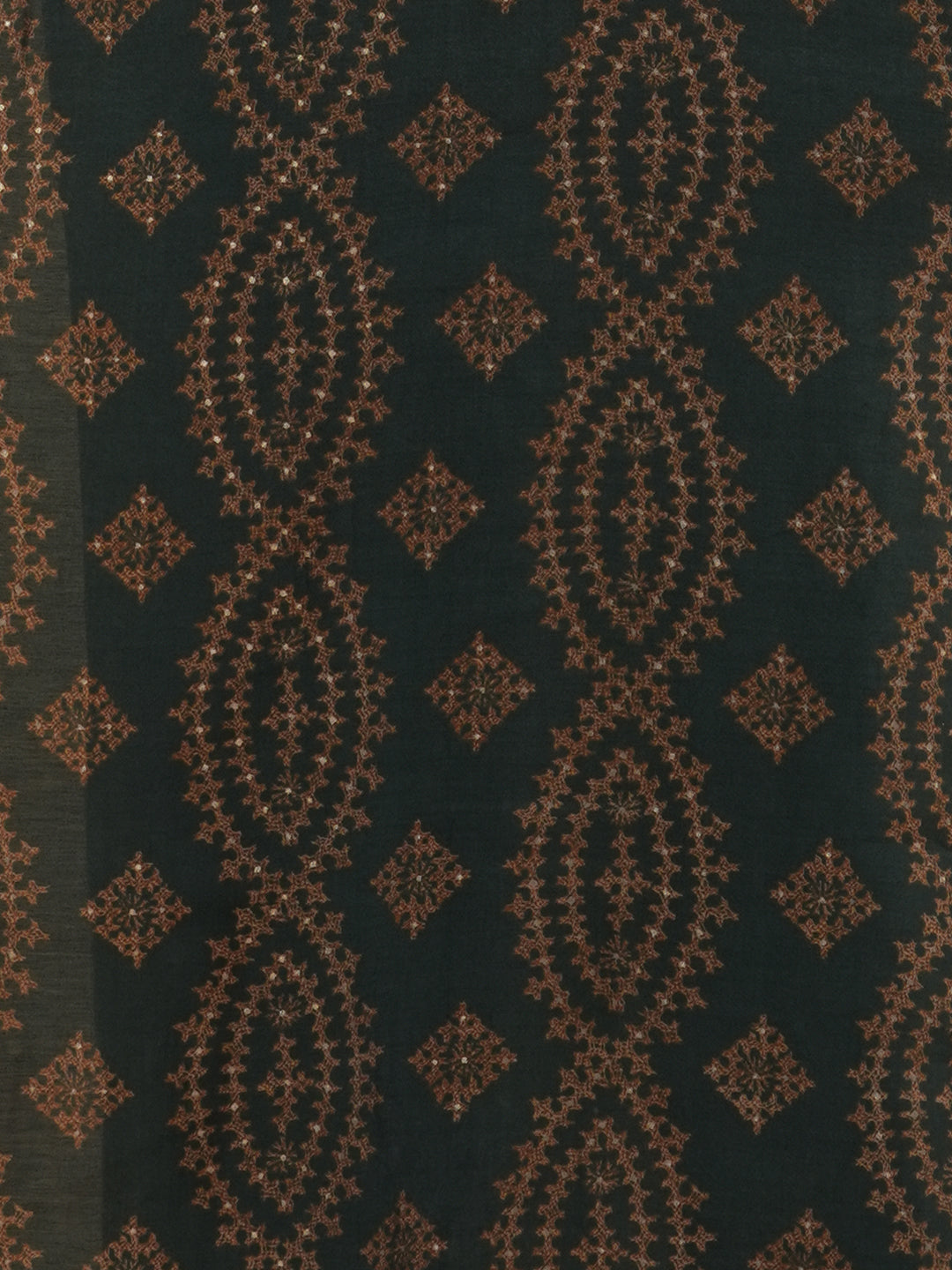 Ethnic Floral Printed & Embroidered Straight Fit Kurta with Pant and Dupatta - Green