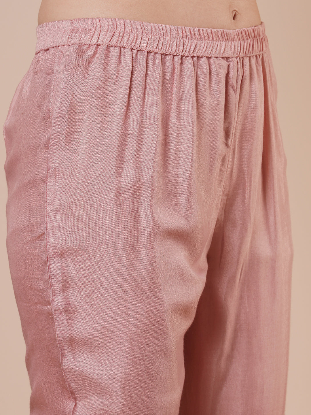 Floral Printed & Embroidered Straight Kurta with Pant & Dupatta - Pink