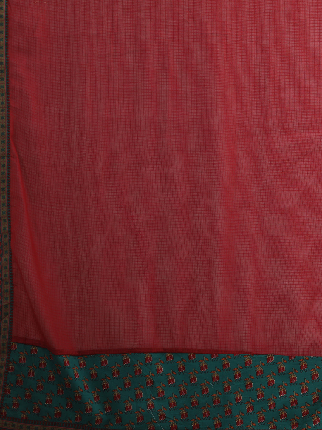 Ethnic Ikat Printed & Embroidered A-line Pleated Kurta with Pant and Dupatta - Sea Green