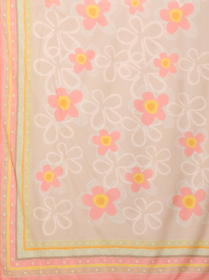 Ethnic Floral & Printed & Embroidered Straight Fit Kurta with Pant & Dupatta - Mutli