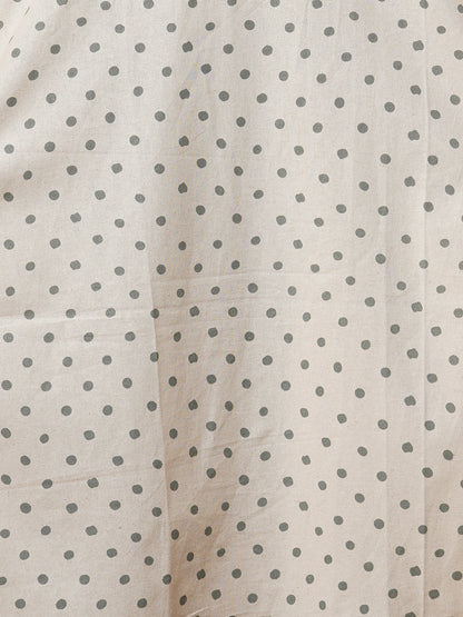 Floral & Polka Dot Printed Straight Fit Kurta & Pant with Dupatta - Off White