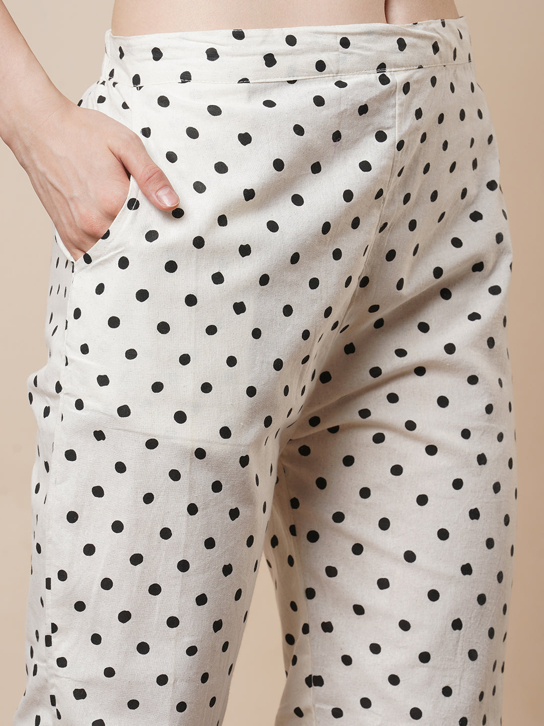 Ethnic Printed Embroidered Straight Fit Kurta with Pant and Pure Cotton Dupatta - Black