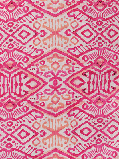 Ethnic Ikat Printed A-Line Flared Kurta - Red