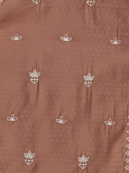 Solid Thread & Sequin Work Straight Fit Kurta - Rose Gold