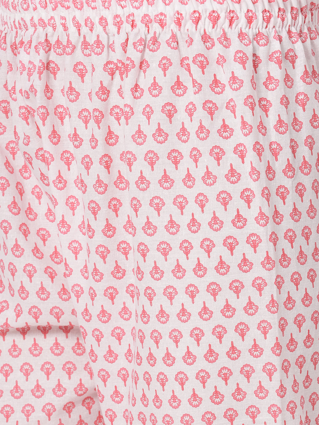 Floral Printed & Mirror Embroidered Straight Kurta with Pant & Dupatta - Pink