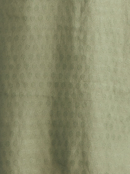 Solid Floral Embroidered Straight Fit Kurta - Green