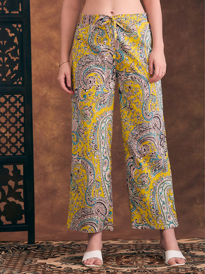 Ethnic Floral Printed A-Line Pleated Co-ord Set - Multi