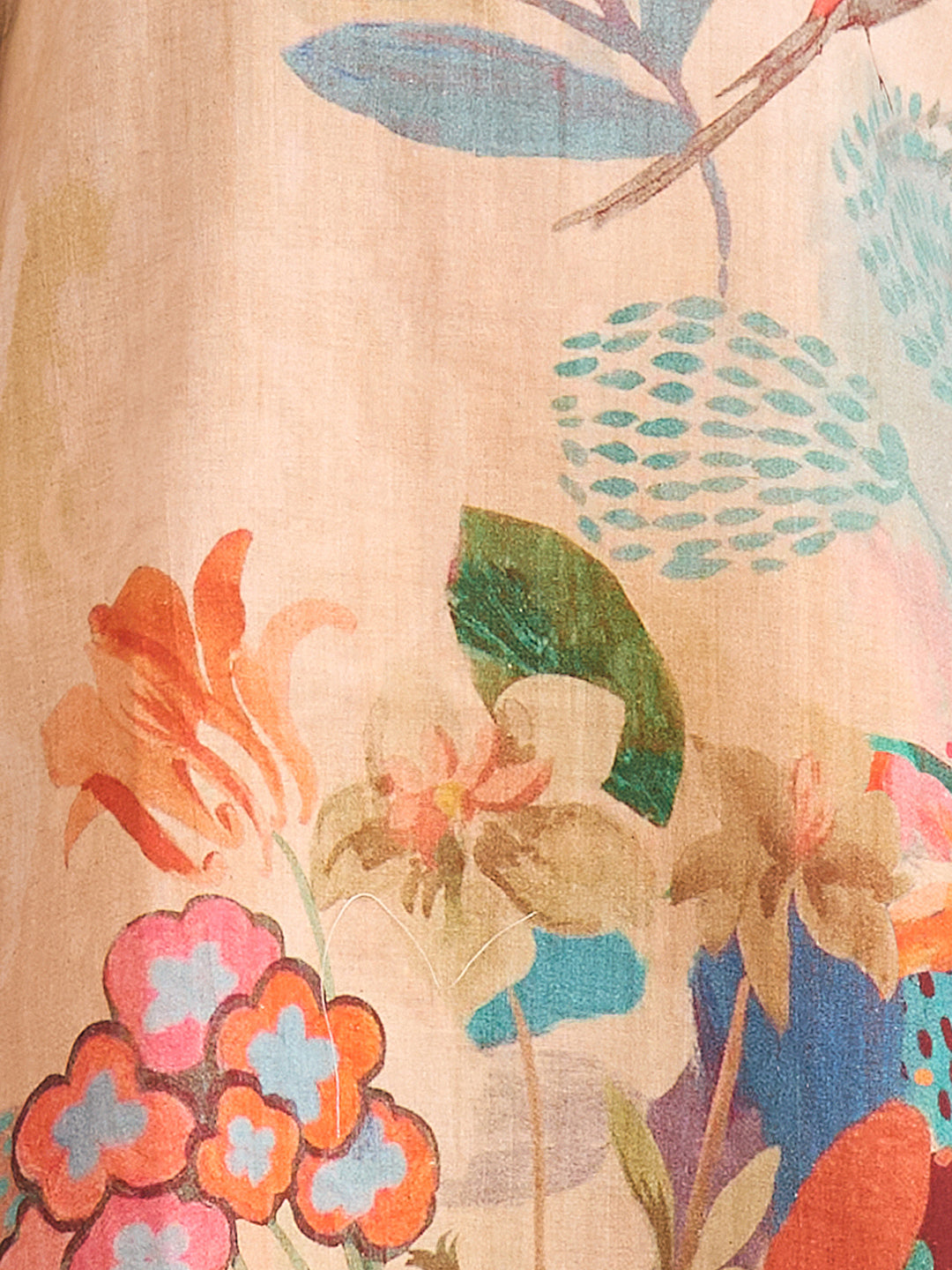 Flora & Fauna Printed Straight Fit Co-ord Set - Cream