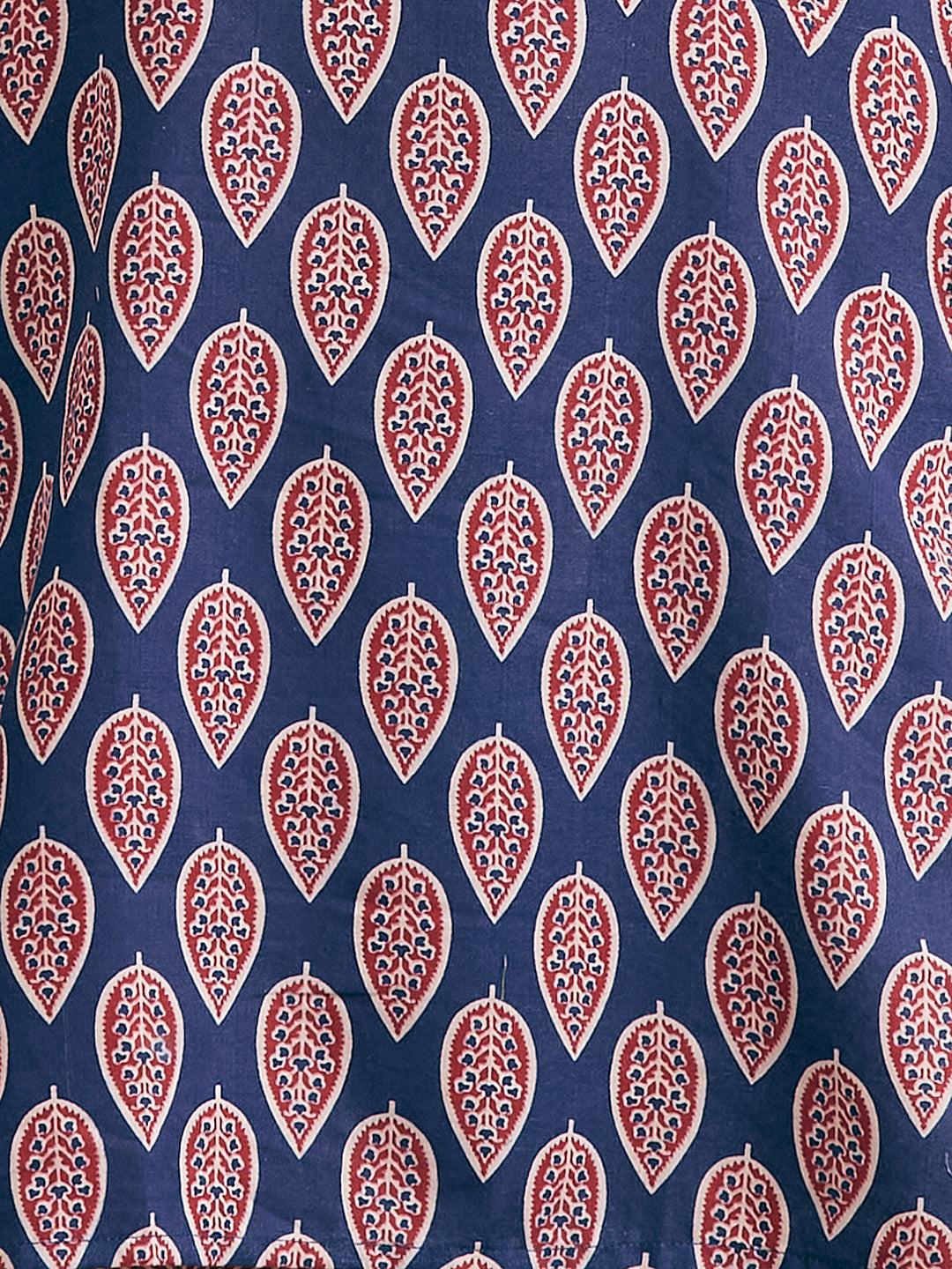 Ethnic Floral Printed Straight Fit Kurta with Pant And Pure Cotton Dupatta - Blue