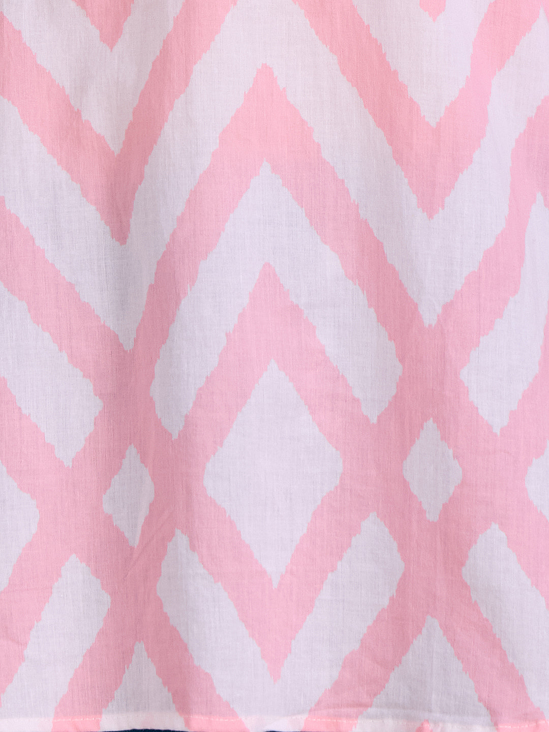 Ethnic Chevron Printed Straight Fit Kurti - Pink