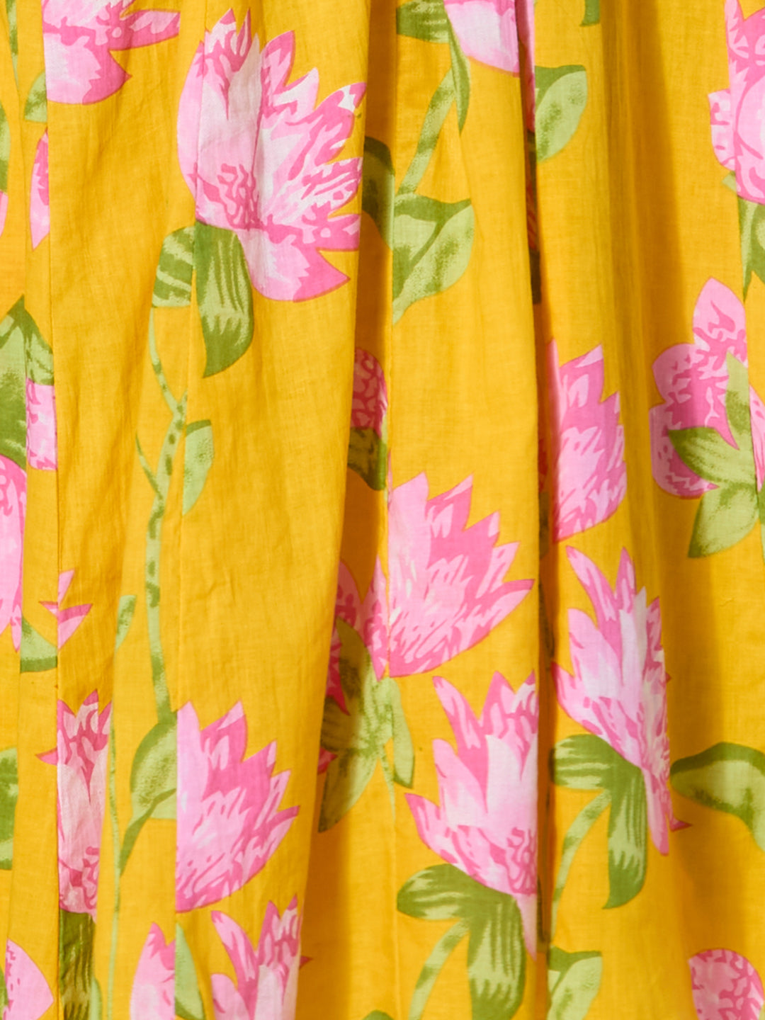 Floral Printed & Embroidered A-Line Paneled Kurta with Palazzo & Dupatta - Yellow