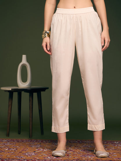 Abstract Floral Printed A-Line Kurta with Pant - Multi