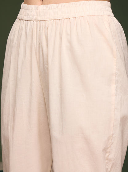 Abstract Floral Printed A-Line Kurta with Pant - Multi