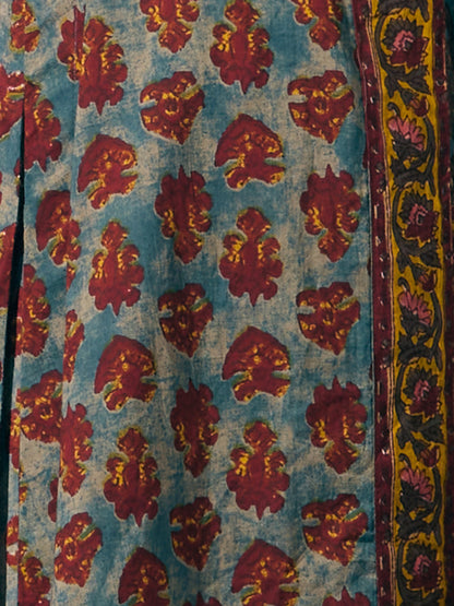 Ethnic Floral Printed A-Line Kurta with Pant & Dupatta - Multi