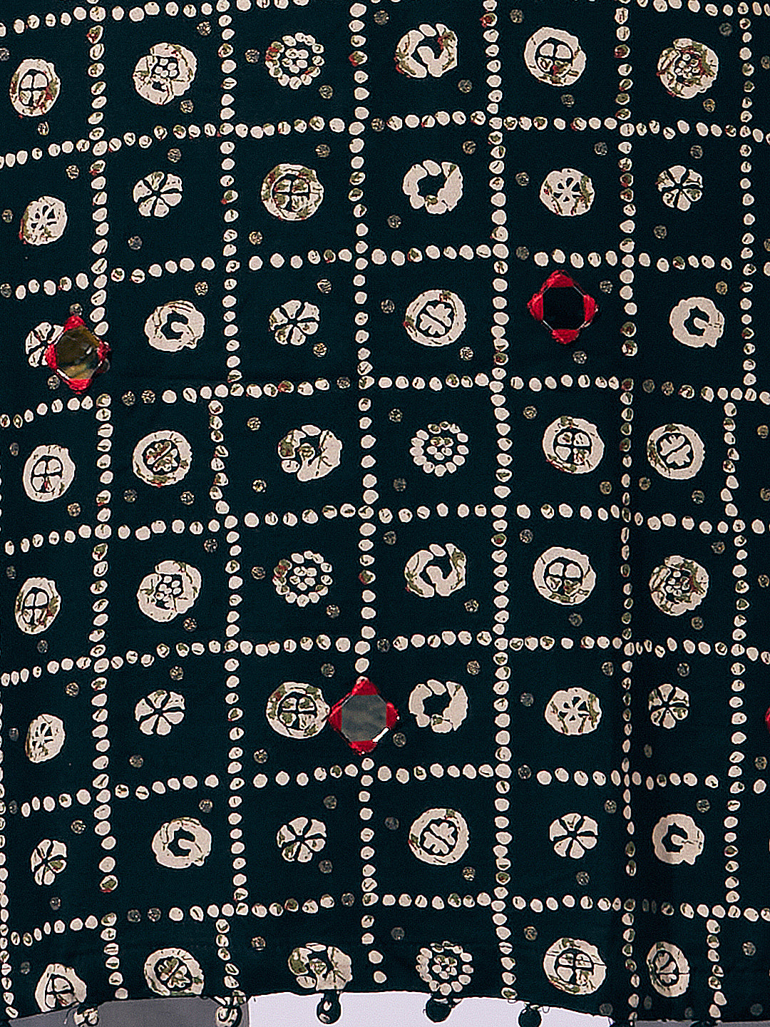 Ethnic Printed Straight Fit Kurta - Black
