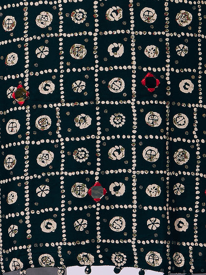 Ethnic Printed Straight Fit Kurta - Black