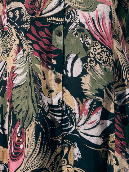 Abstract Floral Printed A-Line Co-ord Set - Multi