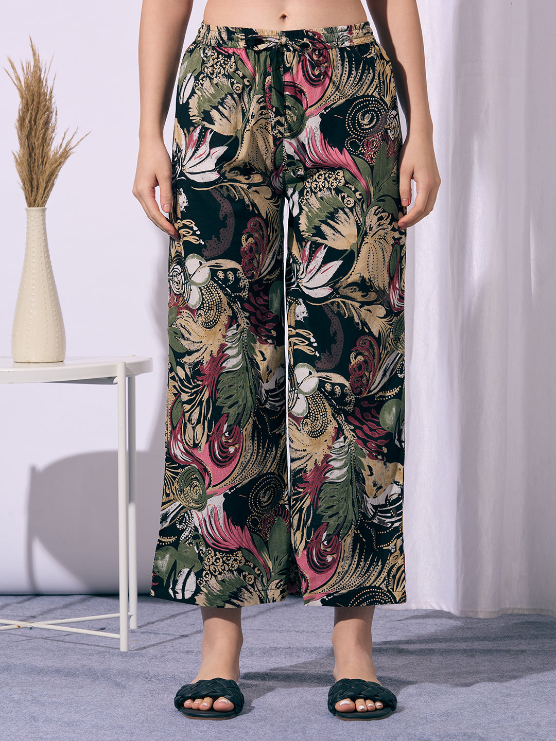 Abstract Floral Printed A-Line Co-ord Set - Multi