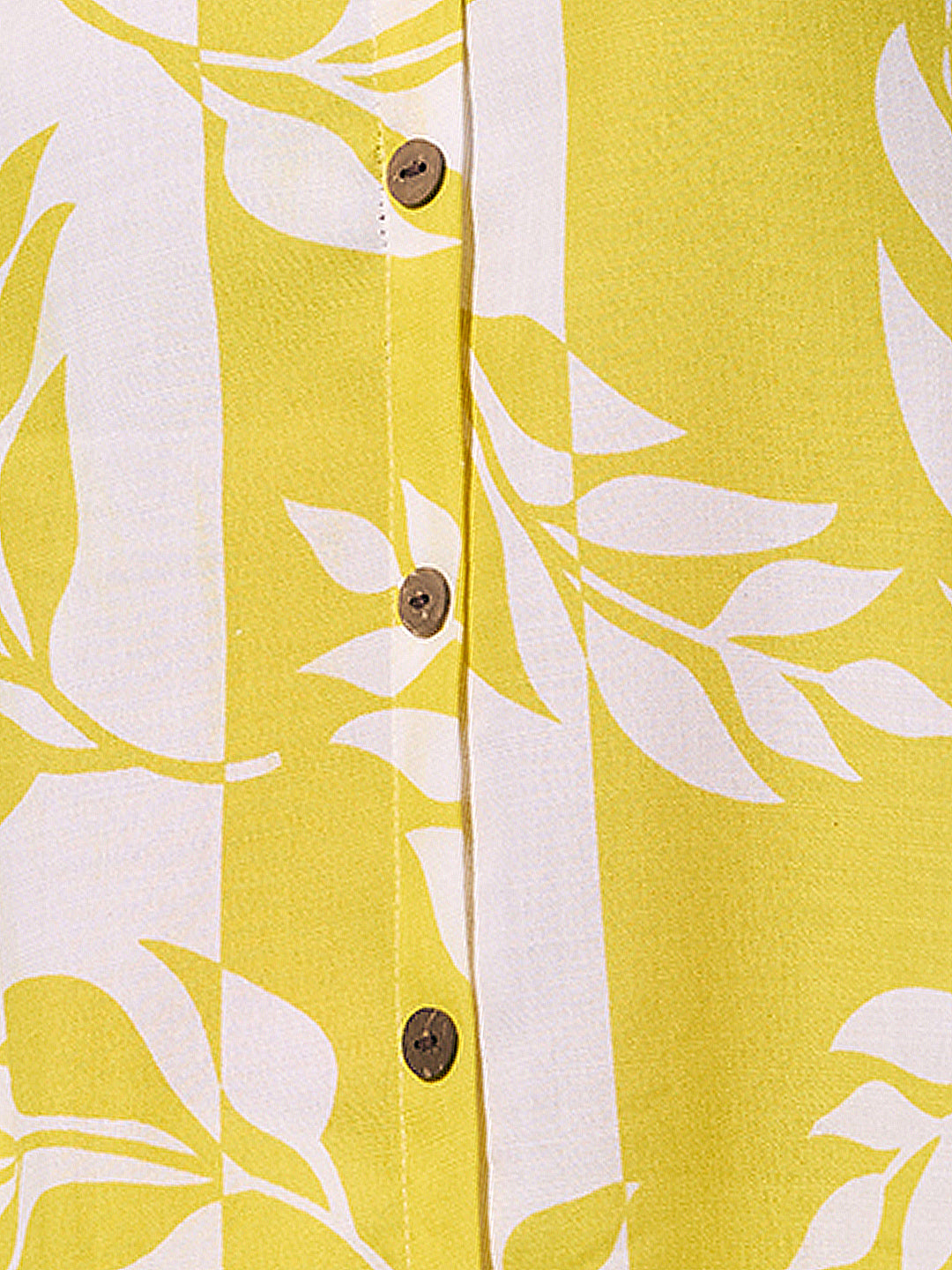 Abstract Floral Printed A-Line Co-ord Set - Yellow