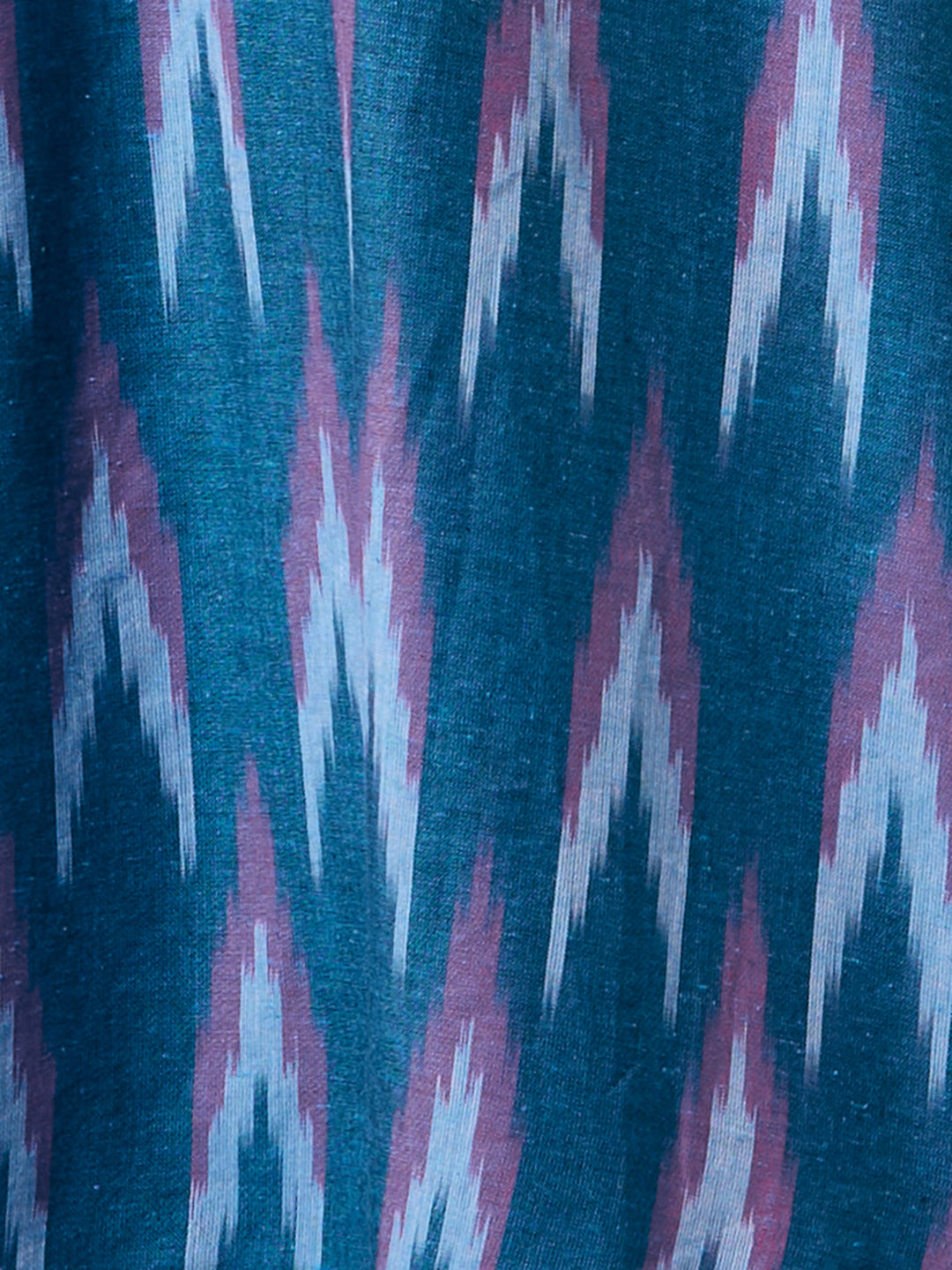 Ethnic Ikat Printed A-Line Co-ord Set - Blue