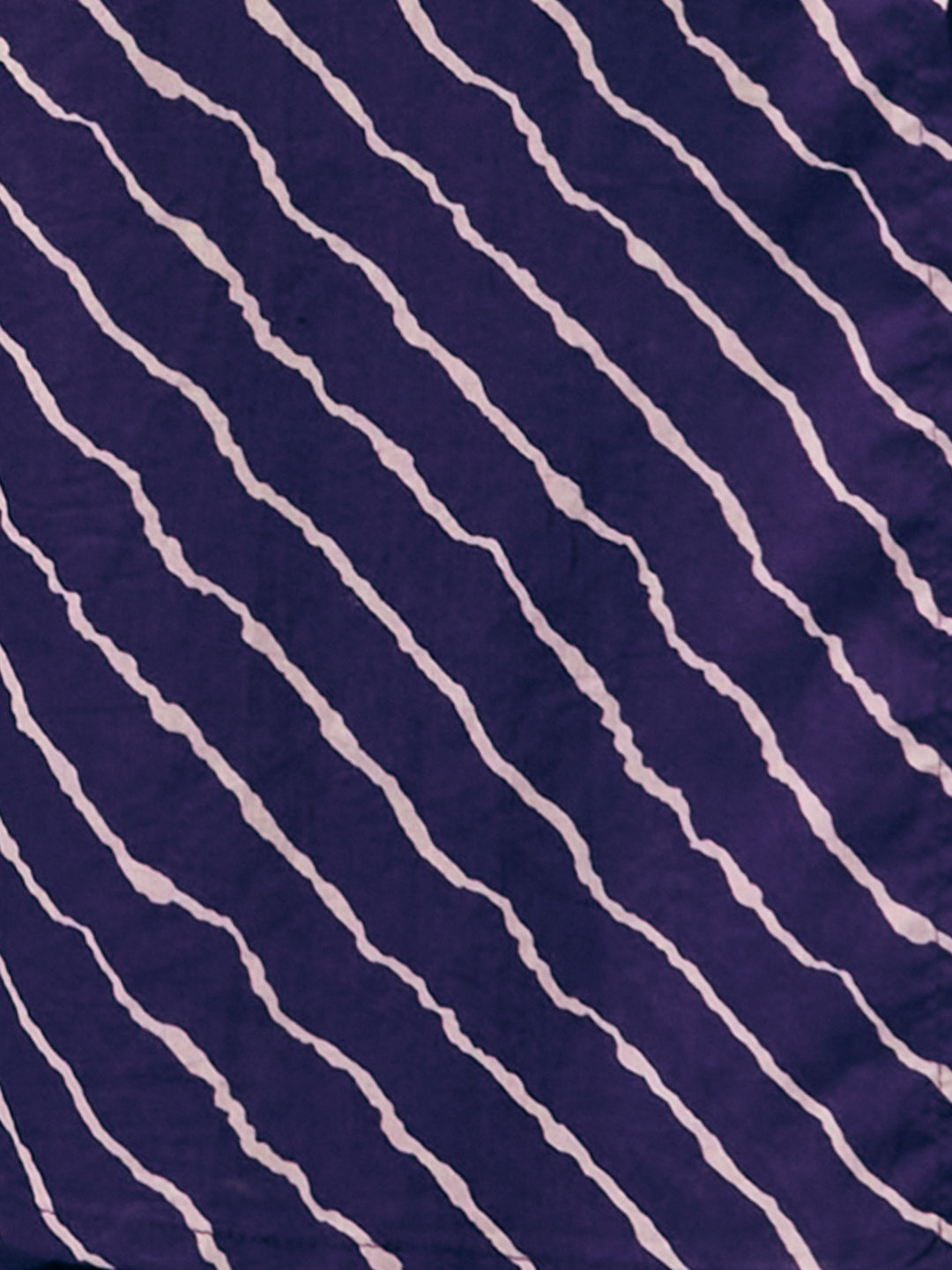 Leheriya Printed Embroidered Straight Fit Kurta with Pant - Purple