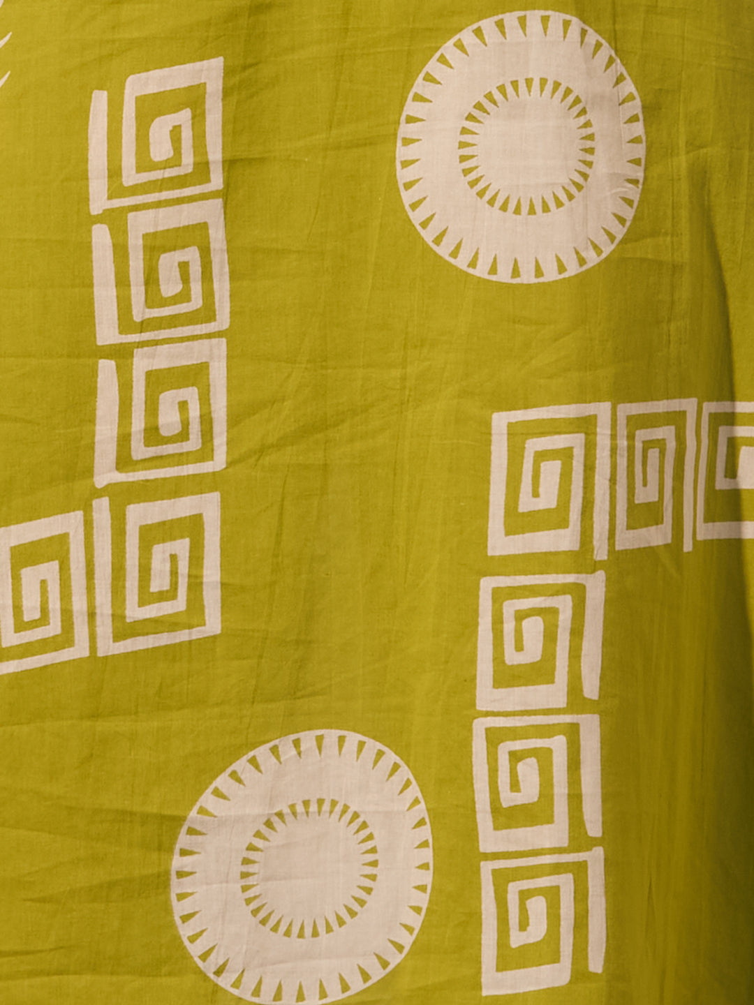 Abstract Printed A-Line Co-ord Set - Green