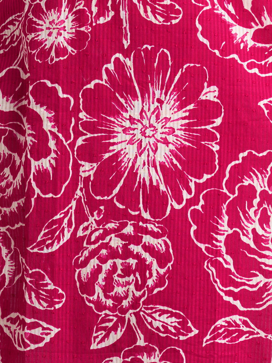 Abstract Floral Printed Straight Fit Kurta - Pink