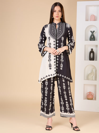 Ethnic Tribal Printed A-Line Co-ord Set - Multi
