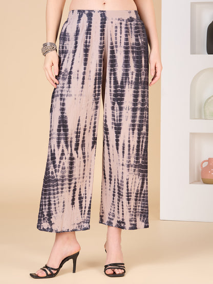 Shibori Printed A-Line Co-ord Set - Dark Grey