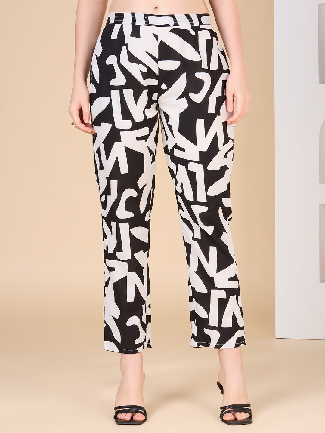 Abstract Printed A-Line Flared Co-ord Set - Multi