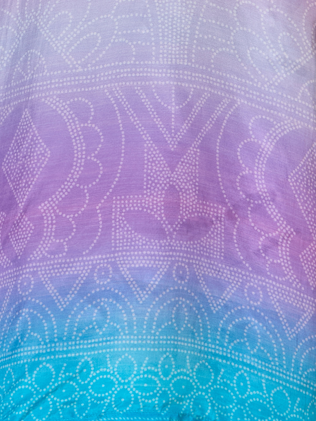 Ethnic Embroidered Bandhani Printed Straight Fit Kurta with Pant and Dupatta - Blue