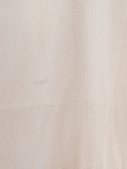 Ethnic Threadwork Embroidered Straight Fit Kurta with Palazzo and Dupatta - White