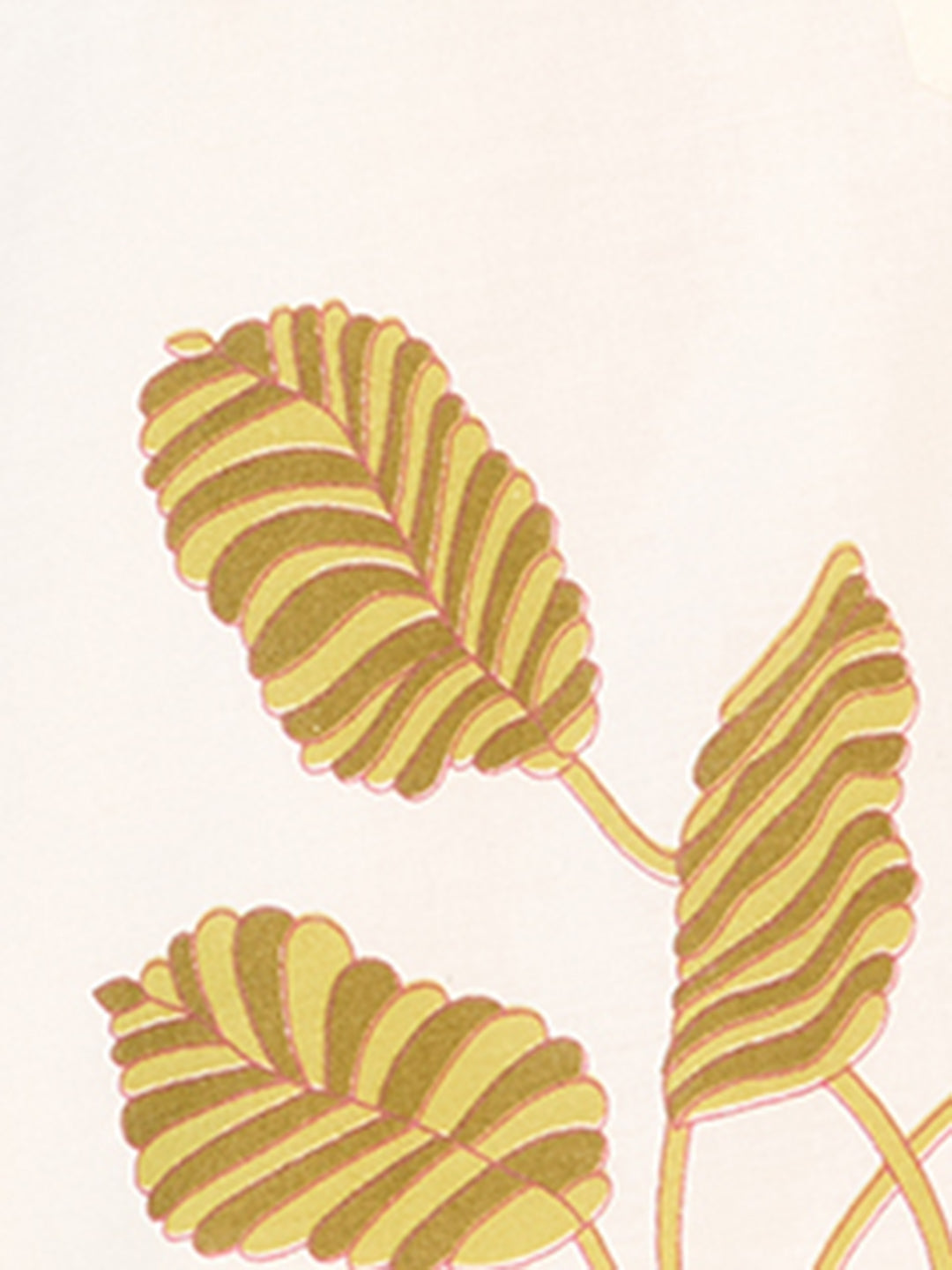 Solid Floral Printed & Hand Embroidered A-Line Co-ord Set - Cream