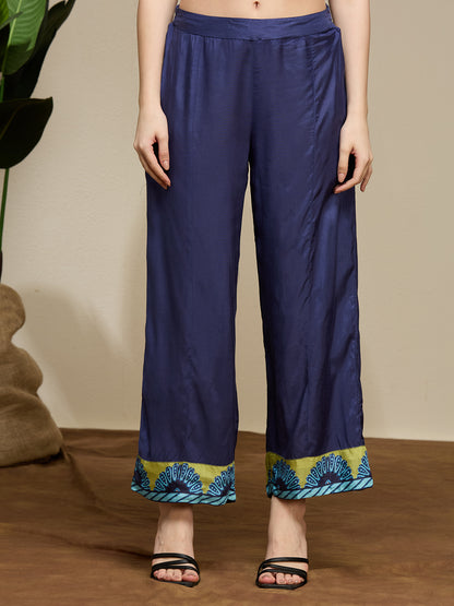 Floral Printed Straight Fit Co-ord Set - Cream