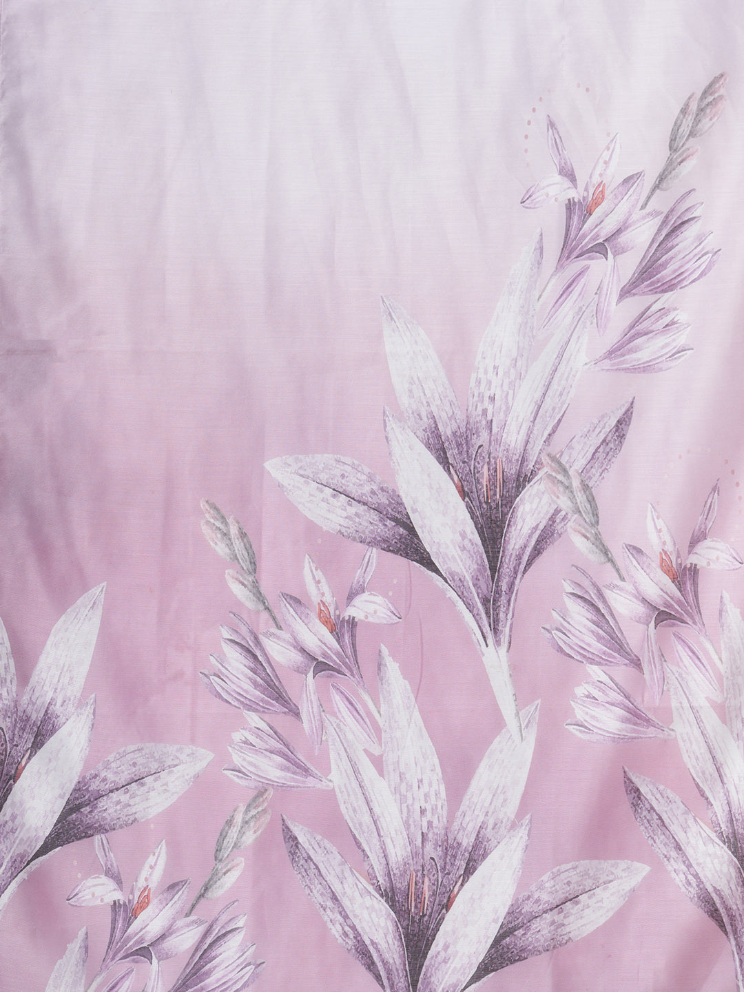 Floral Printed Embroidered Straight Fit Kurta with Pant and Dupatta - Mauve