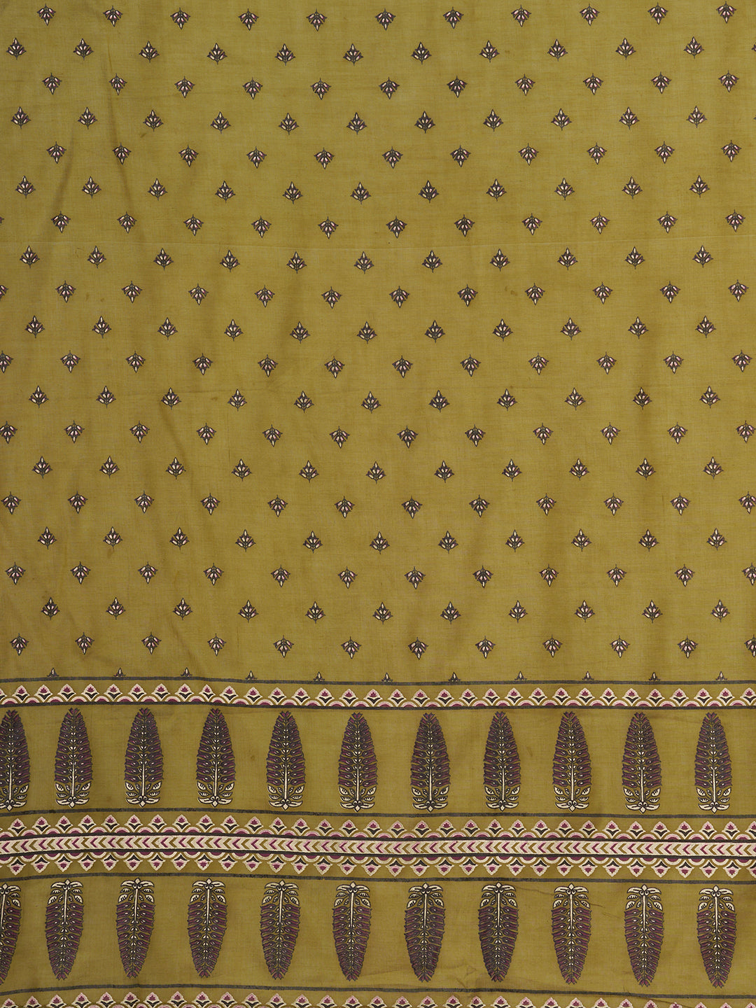 Ethnic Floral Printed & Embroidered Straight Kurta with Pant & Dupatta - Green