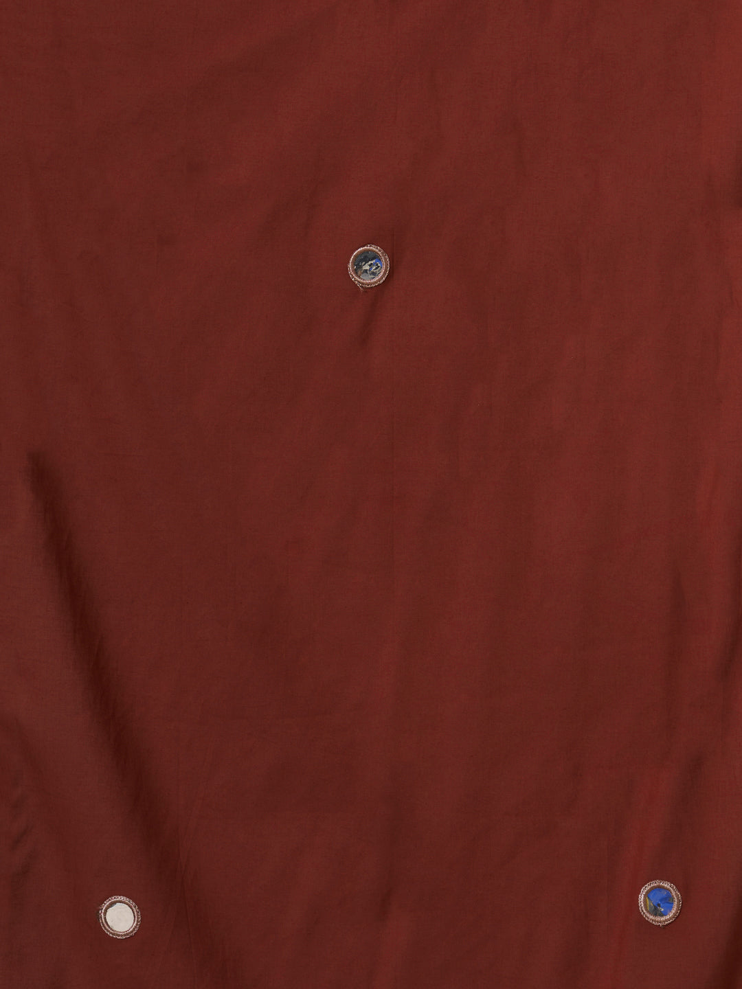 Solid Mirror Embroidered Straight Fit Kurta with Palazzo and Dupatta - Brown