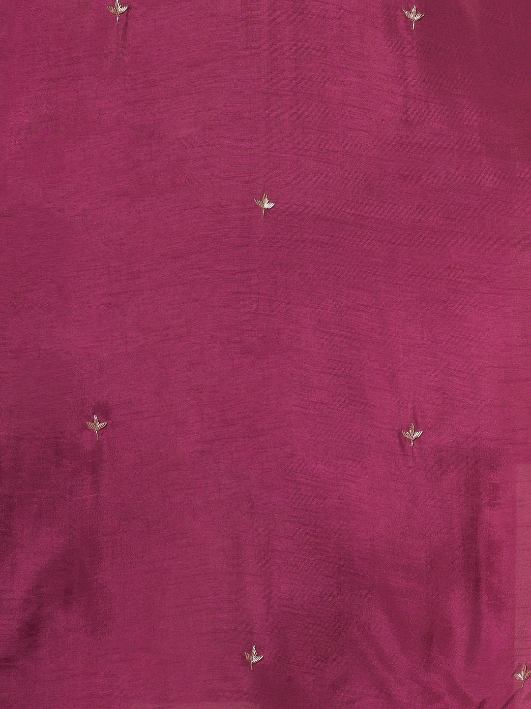 Festive Ethnic Hand Embroidered Straight Fit Kurta with Pant and Dupatta - Magenta
